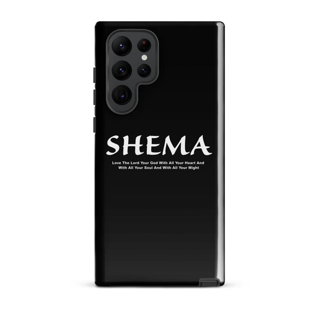 Christian Phone Case Shema Love The Lord Black for Samsung® Samsung® Phone Cases Glossy Samsung Galaxy S22 Ultra 