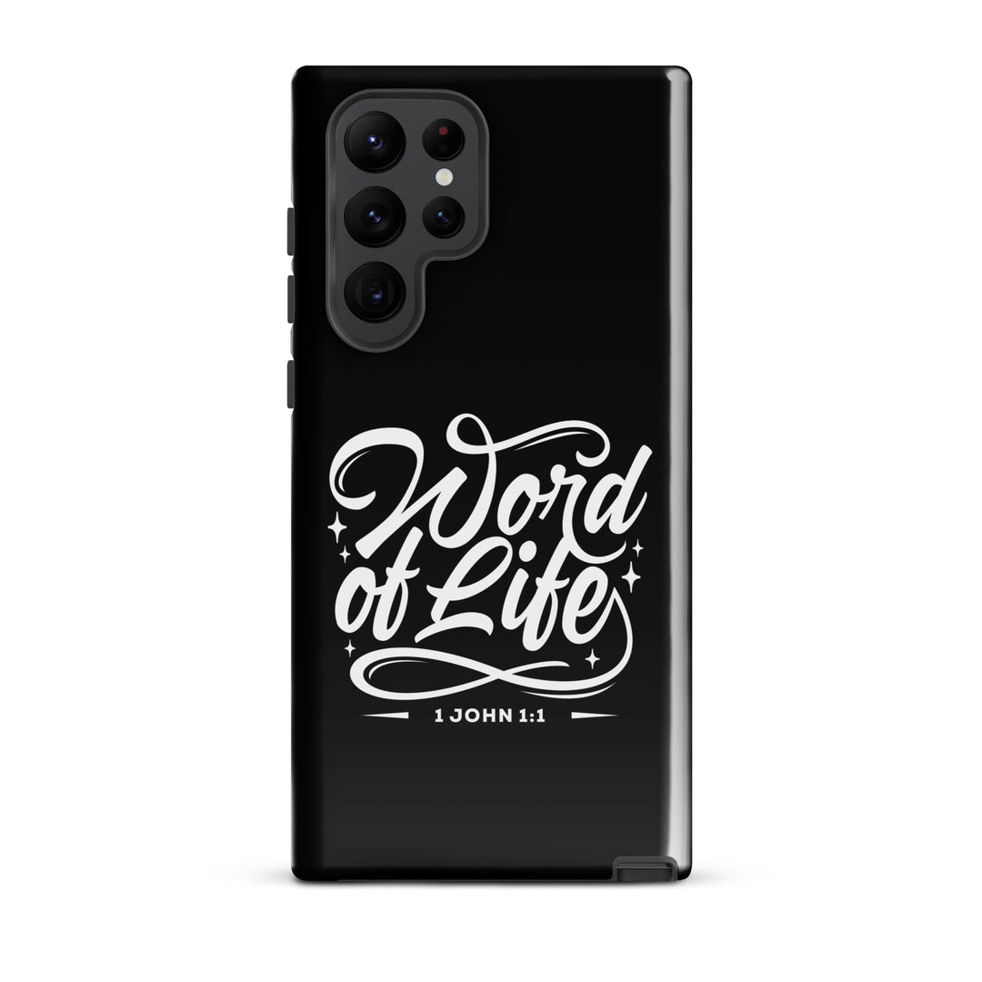 Christian Phone Case Word of Life Black for Samsung® Samsung® Phone Cases Glossy Samsung Galaxy S22 Ultra 