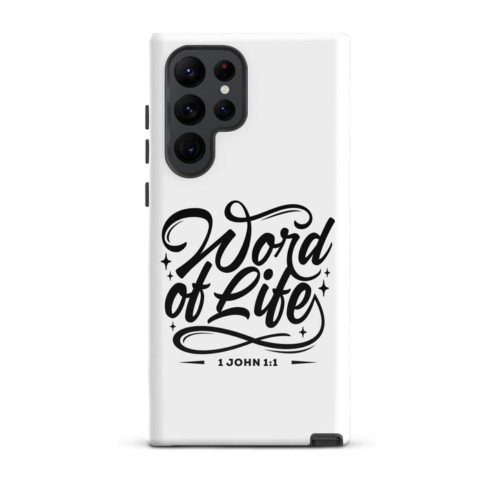 Christian Phone Case Word of Life White for Samsung® Samsung® Phone Cases Glossy Samsung Galaxy S22 Ultra 