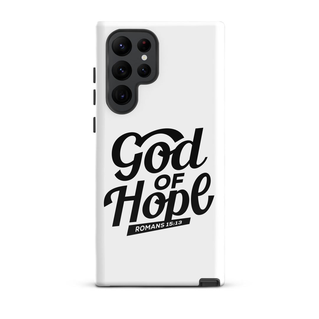 Christian Phone Case God of Hope White for Samsung® Samsung® Phone Cases Glossy Samsung Galaxy S22 Ultra 