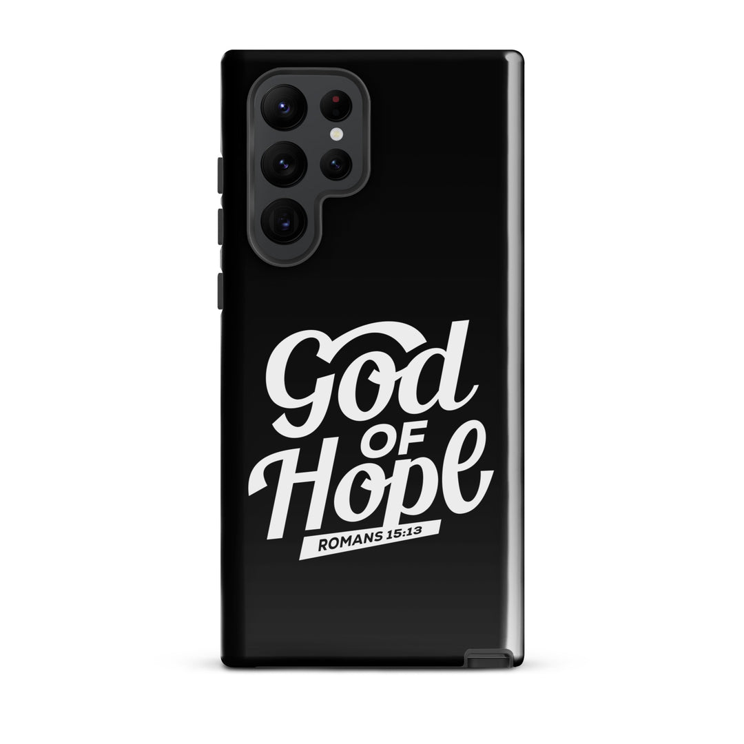 Christian Phone Case God of Hope Black for Samsung® Samsung® Phone Cases Glossy Samsung Galaxy S22 Ultra 