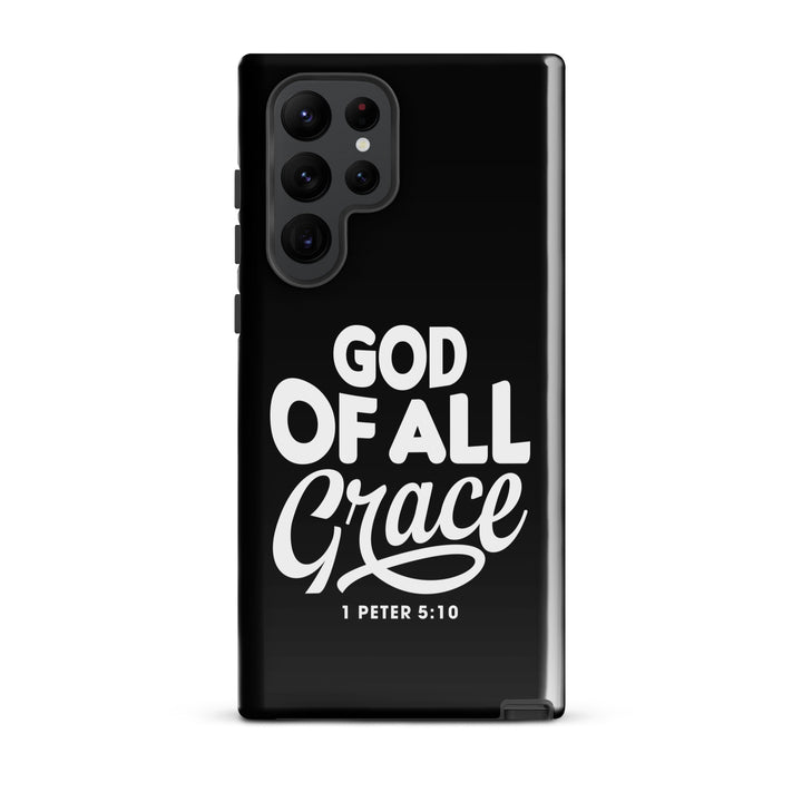 Christian Phone Case God of All Grace Black for Samsung® Samsung® Phone Cases Glossy Samsung Galaxy S22 Ultra 