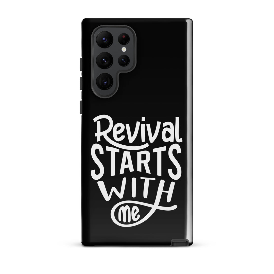 Christian Phone Case Revival Starts With Me Black for Samsung® Samsung® Phone Cases Glossy Samsung Galaxy S22 Ultra 