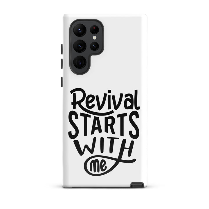 Christian Phone Case Revival Starts With Me White for Samsung® Samsung® Phone Cases Glossy Samsung Galaxy S22 Ultra 