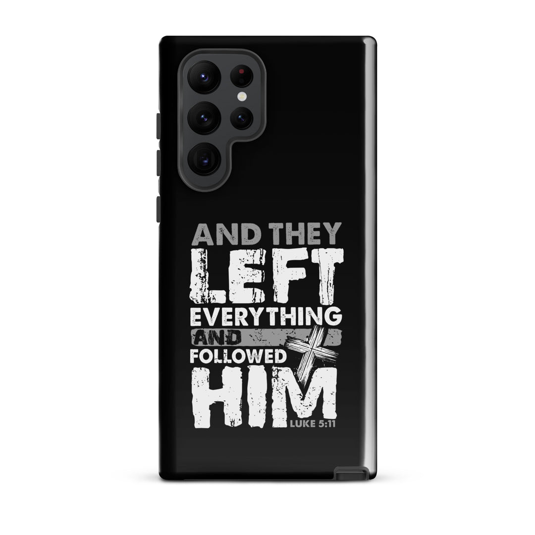 Christian Phone Case Left Everything Cross Black for Samsung® Samsung® Phone Cases Glossy Samsung Galaxy S22 Ultra 