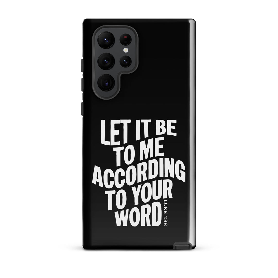 Christian Phone Case According To Your Word Black for Samsung® Samsung® Phone Cases Glossy Samsung Galaxy S22 Ultra 