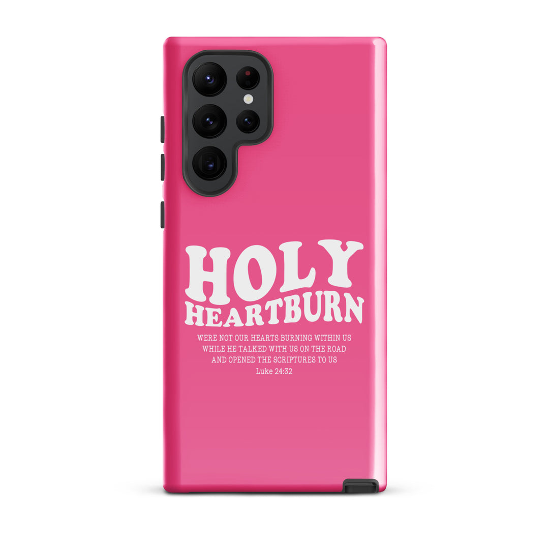 Christian Phone Case Holy Heartburn Pink for Samsung® Samsung® Phone Cases Glossy Samsung Galaxy S22 Ultra 