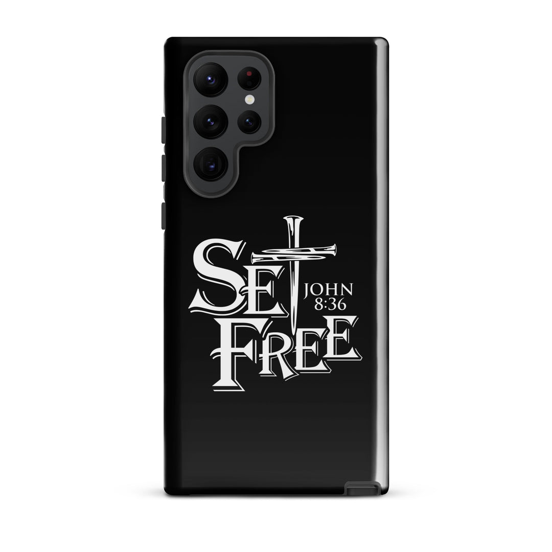 Christian Phone Case Set Free Black for Samsung® Samsung® Phone Cases Glossy Samsung Galaxy S22 Ultra 