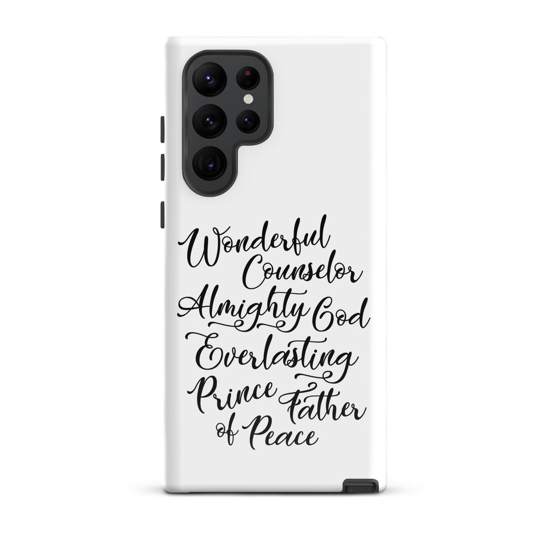 Christian Phone Case Wonderful Counselor White for Samsung® Samsung® Phone Cases Glossy Samsung Galaxy S22 Ultra 