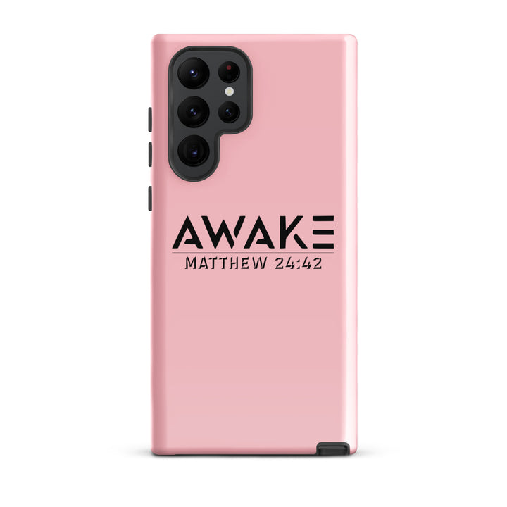 Christian Phone Case Awake  Pink for Samsung® Samsung® Phone Cases Glossy Samsung Galaxy S22 Ultra 