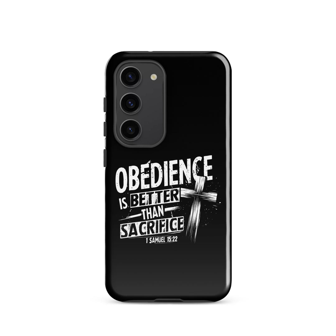 Christian Phone Case Obedience Is Better for Samsung® Samsung® Phone Cases Glossy Samsung Galaxy S23 