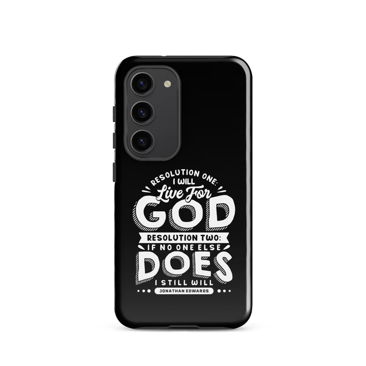 Christian Phone Case Live For God Black for Samsung® Samsung® Phone Cases Glossy Samsung Galaxy S23 