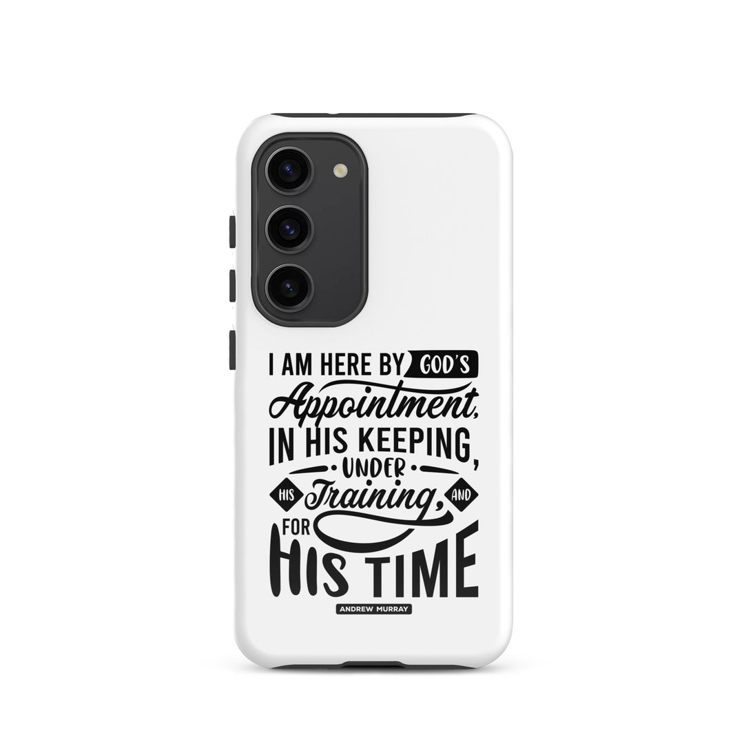 Christian Phone Case His Time White for Samsung® Samsung® Phone Cases Glossy Samsung Galaxy S23 