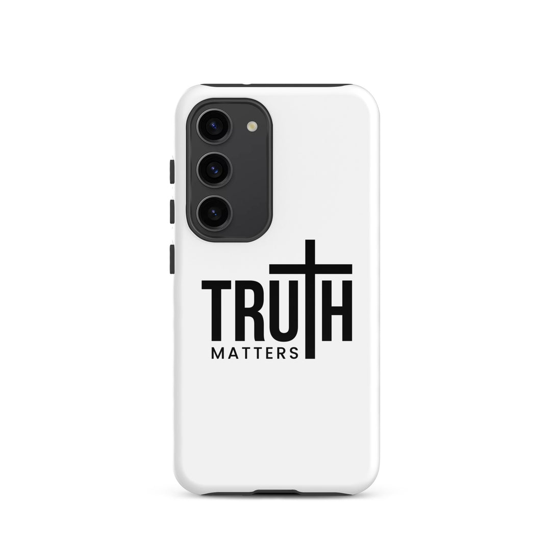 Christian Phone Case Truth Matters White for Samsung® Samsung® Phone Cases Glossy Samsung Galaxy S23 