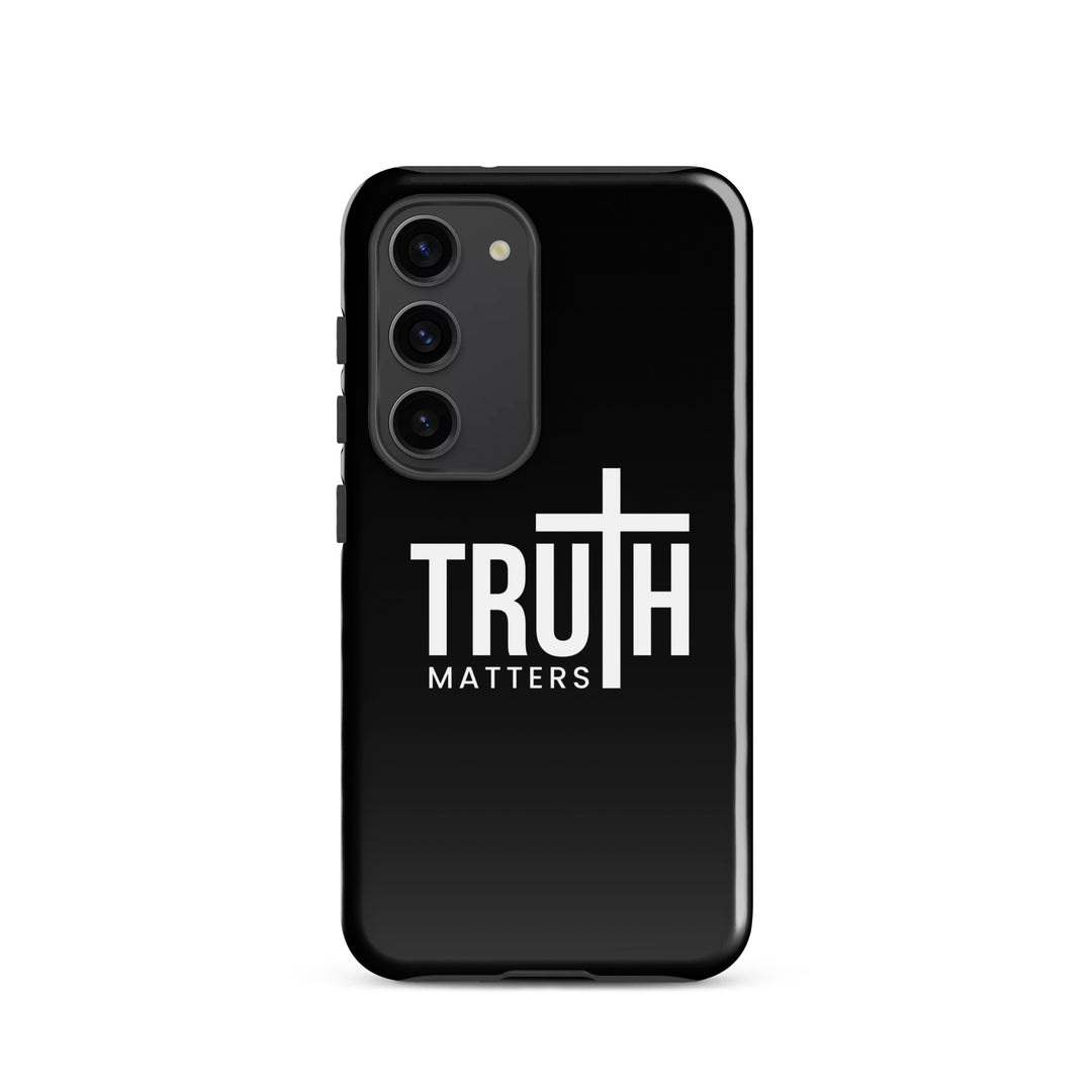 Christian Phone Case Truth Matters Black for Samsung® Samsung® Phone Cases Glossy Samsung Galaxy S23 