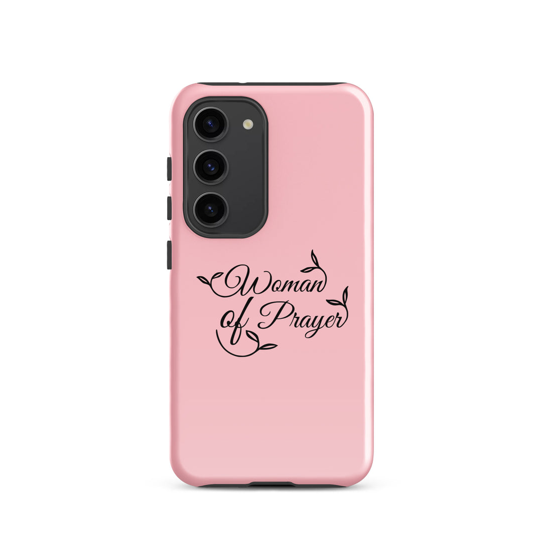 Christian Phone Case Woman of Prayer Pink for Samsung® Samsung® Phone Cases Glossy Samsung Galaxy S23 