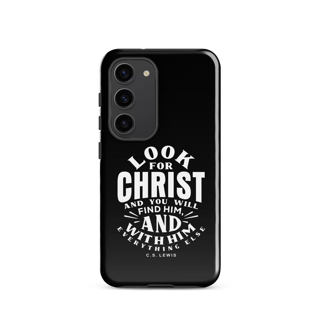 Christian Phone Case Look For Christ Black for Samsung® Samsung® Phone Cases Glossy Samsung Galaxy S23 