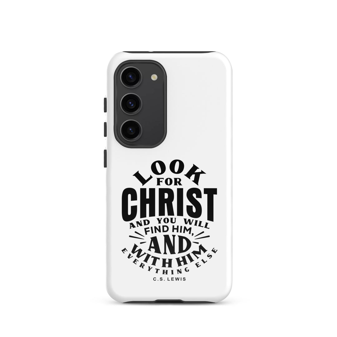 Christian Phone Case Look For Christ White for Samsung® Samsung® Phone Cases Glossy Samsung Galaxy S23 