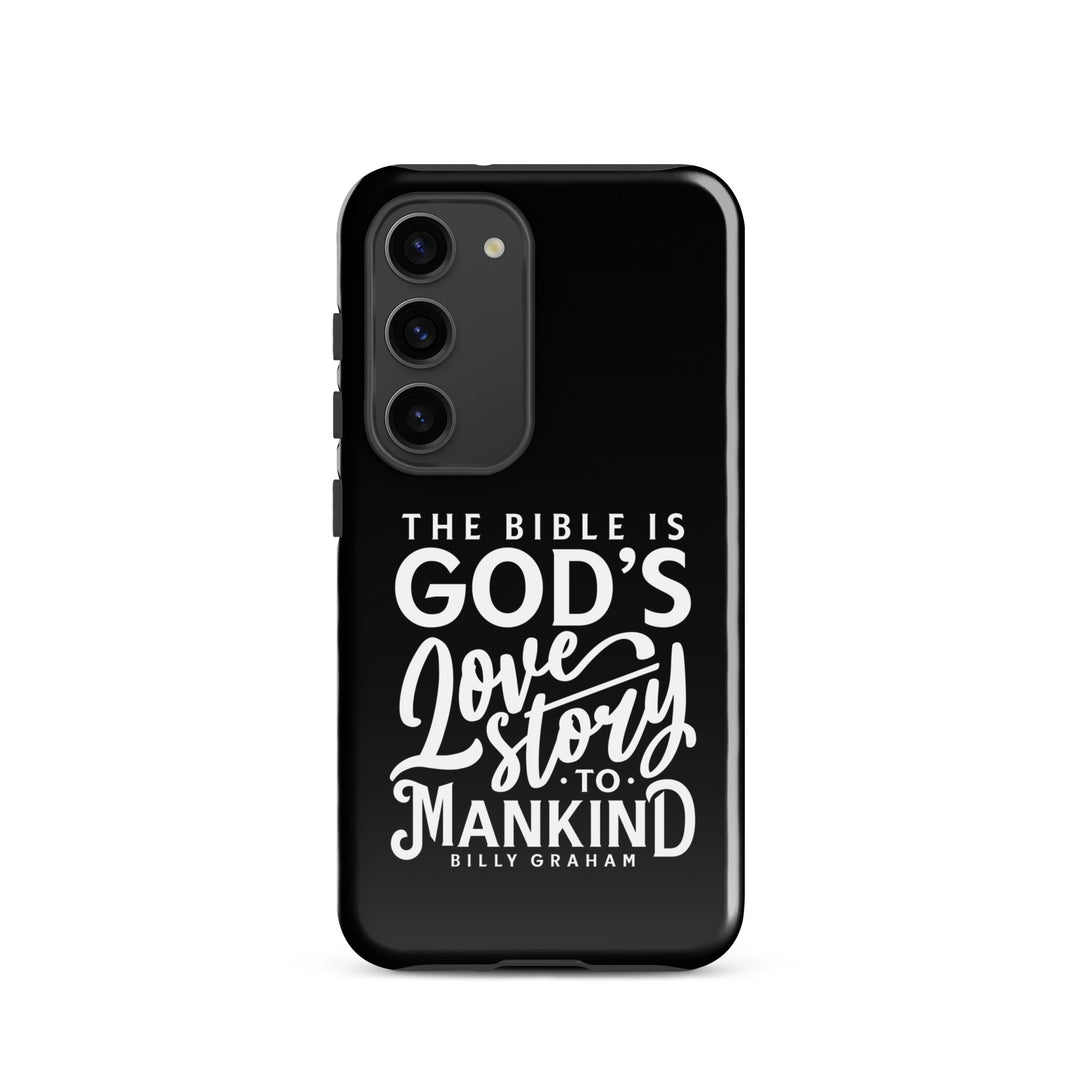 Christian Phone Case God's Love Story Black for Samsung® Samsung® Phone Cases Glossy Samsung Galaxy S23 