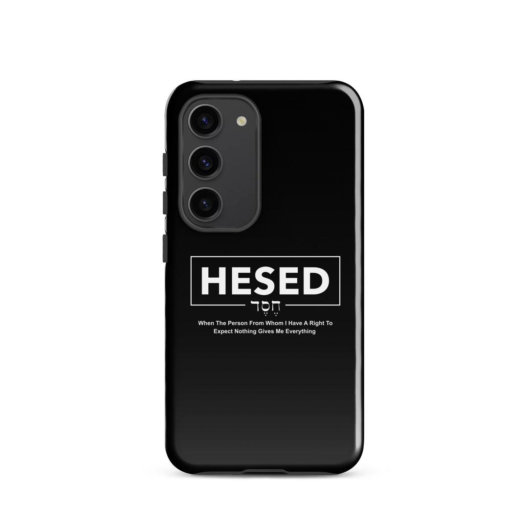 Christian Phone Case Hesed Everything Black for Samsung® Samsung® Phone Cases Glossy Samsung Galaxy S23 