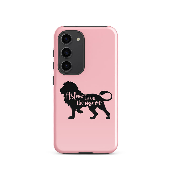 Christian Phone Case Aslan Is On The Move Pink for Samsung® Samsung® Phone Cases Glossy Samsung Galaxy S23 