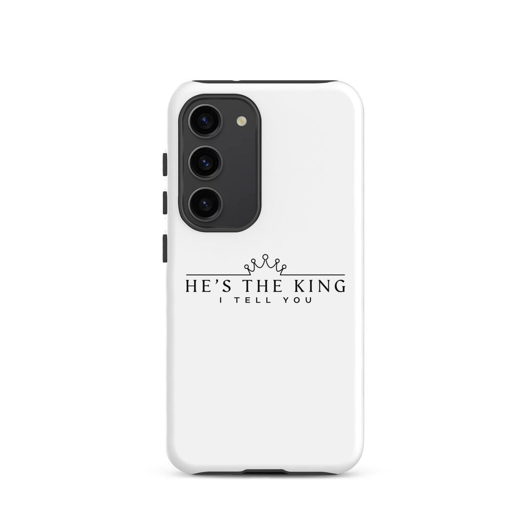 Christian Phone Case He's The King White for Samsung® Samsung® Phone Cases Glossy Samsung Galaxy S23 