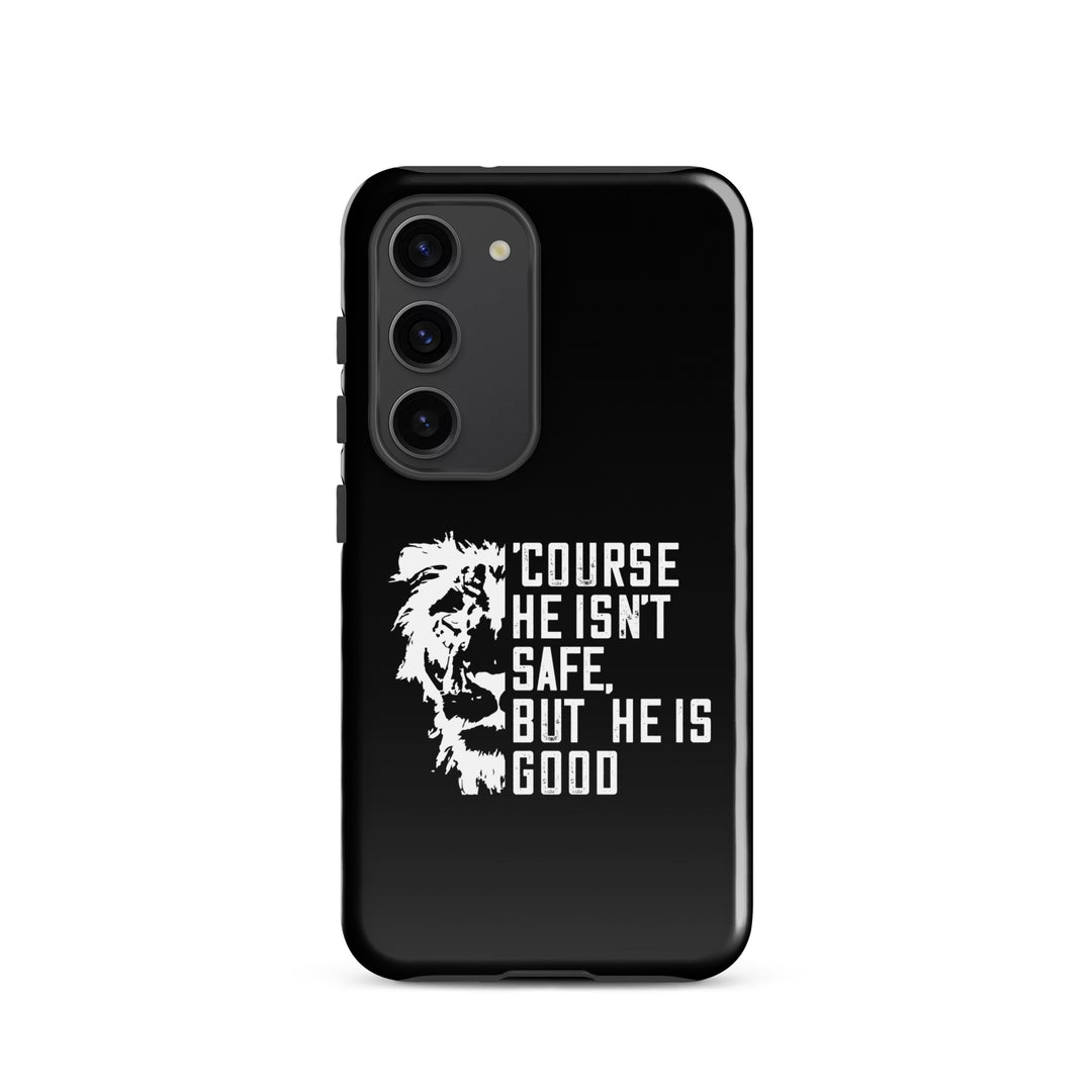 Christian Phone Case Christian Phone 'Course He Isn't Safe Black for Samsung® Samsung® Phone Cases Glossy Samsung Galaxy S23 