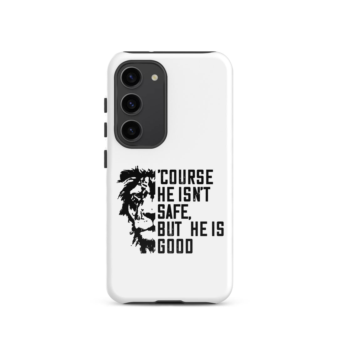 Christian Phone Case 'Course He Isn't Safe White for Samsung® Samsung® Phone Cases Glossy Samsung Galaxy S23 