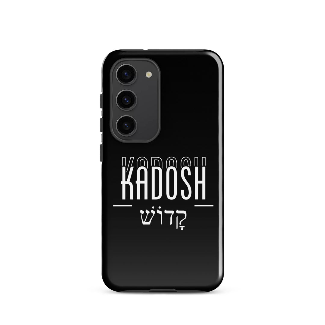 Christian Phone Case Kadosh Hebrew Black for Samsung® Samsung® Phone Cases Glossy Samsung Galaxy S23 