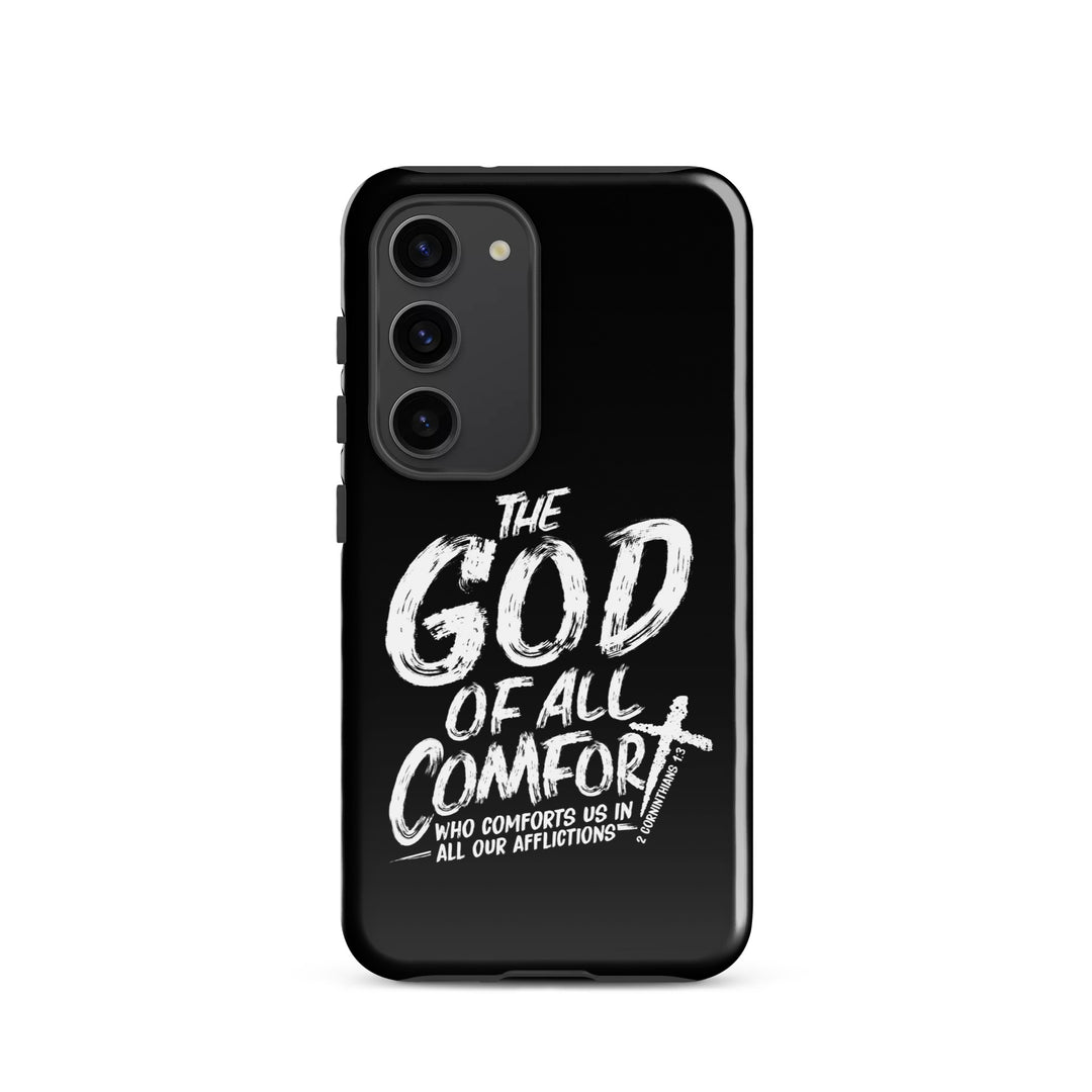 Christian Phone Case God of All Comfort Black for Samsung® Samsung® Phone Cases Glossy Samsung Galaxy S23 