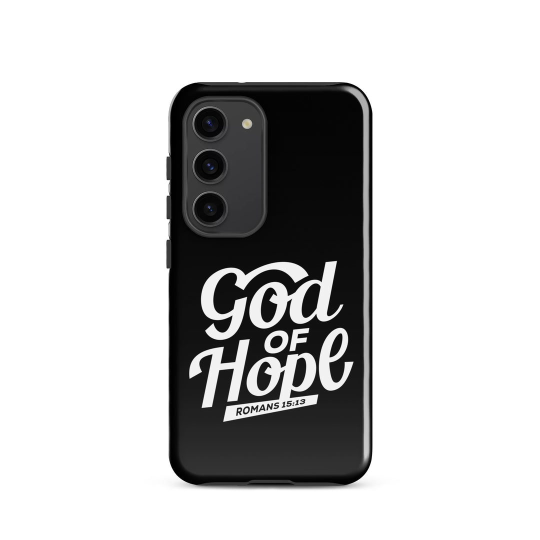 Christian Phone Case God of Hope Black for Samsung® Samsung® Phone Cases Glossy Samsung Galaxy S23 