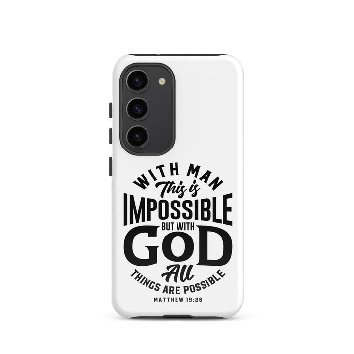 Christian Phone Case All Things Possible White for Samsung® Samsung® Phone Cases Glossy Samsung Galaxy S23 