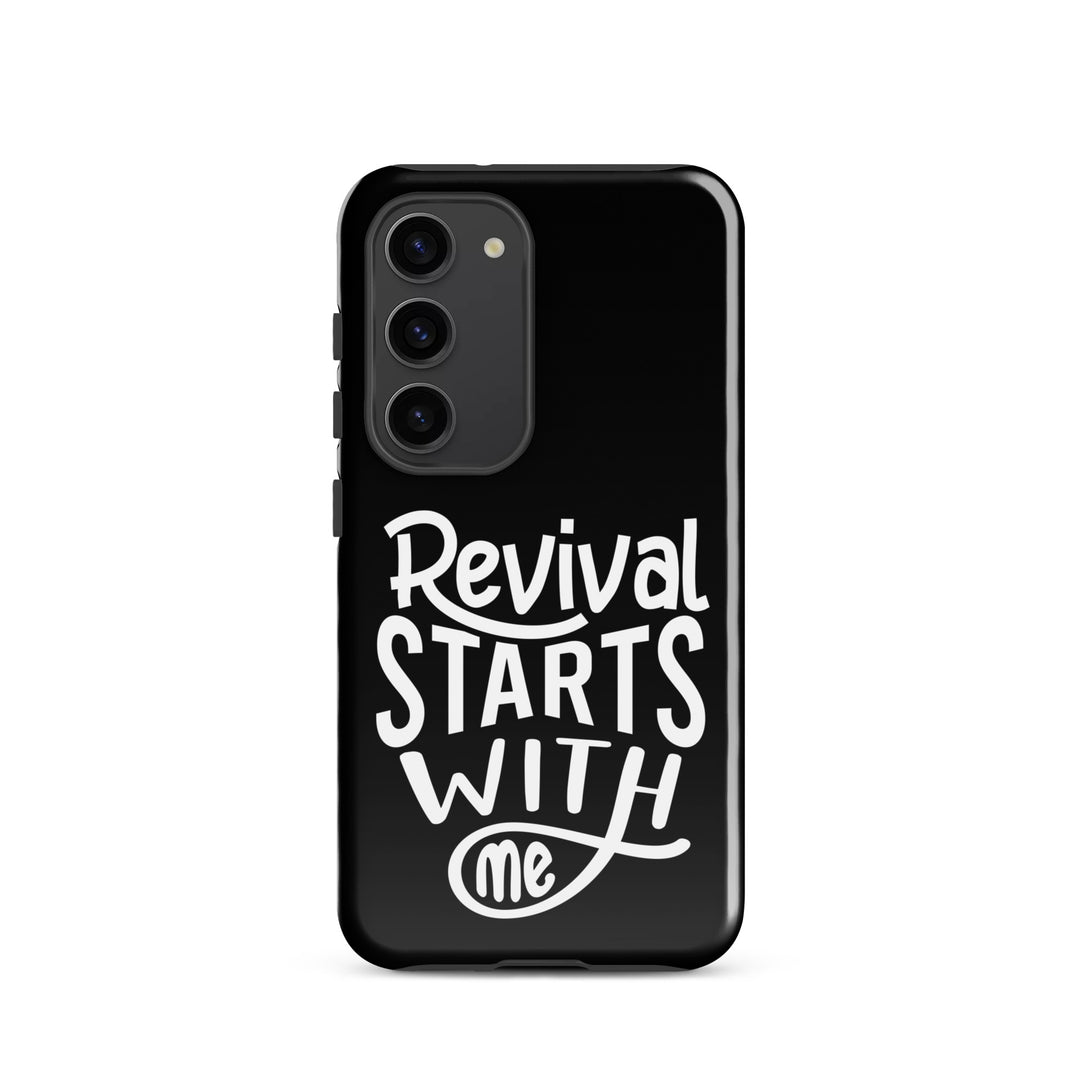 Christian Phone Case Revival Starts With Me Black for Samsung® Samsung® Phone Cases Glossy Samsung Galaxy S23 