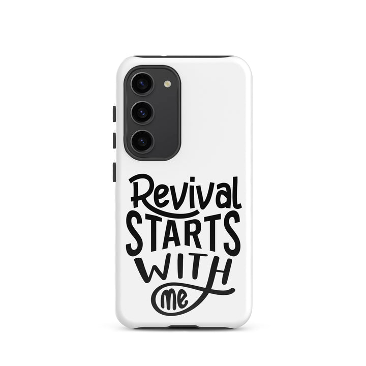 Christian Phone Case Revival Starts With Me White for Samsung® Samsung® Phone Cases Glossy Samsung Galaxy S23 