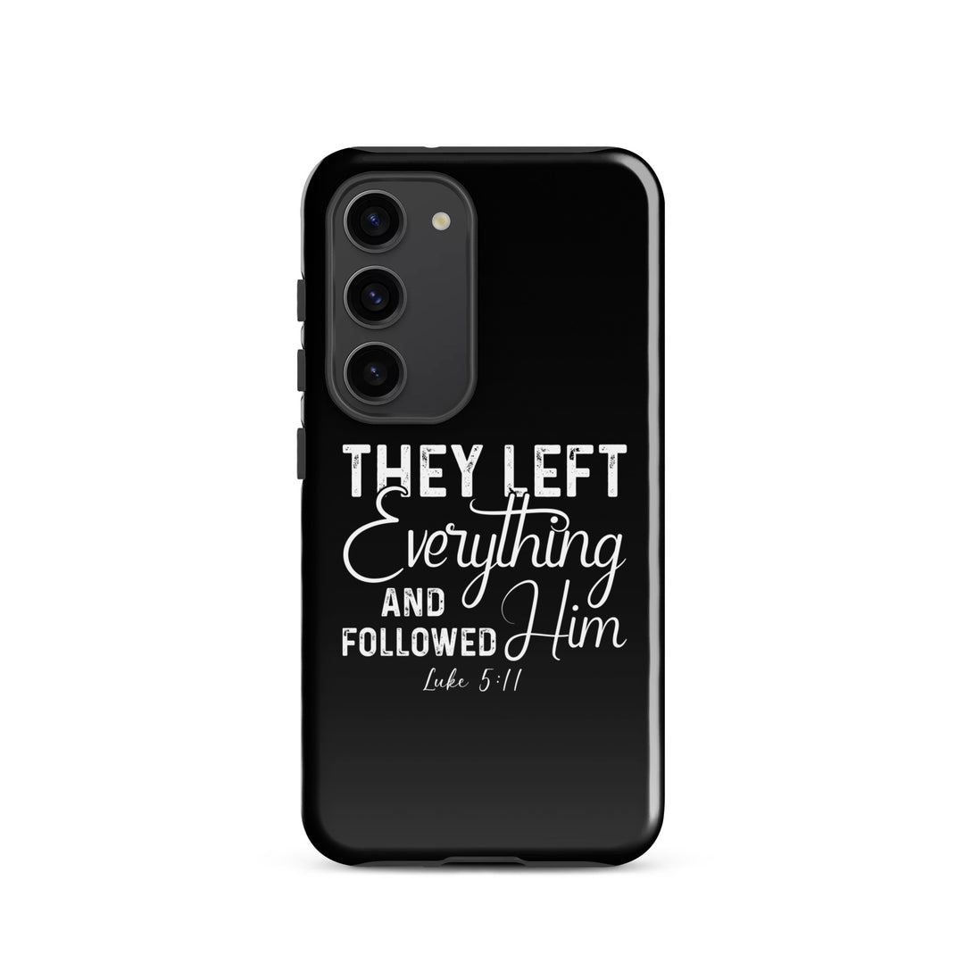 Christian Phone Case Left Everything Black for Samsung® Samsung® Phone Cases Glossy Samsung Galaxy S23 