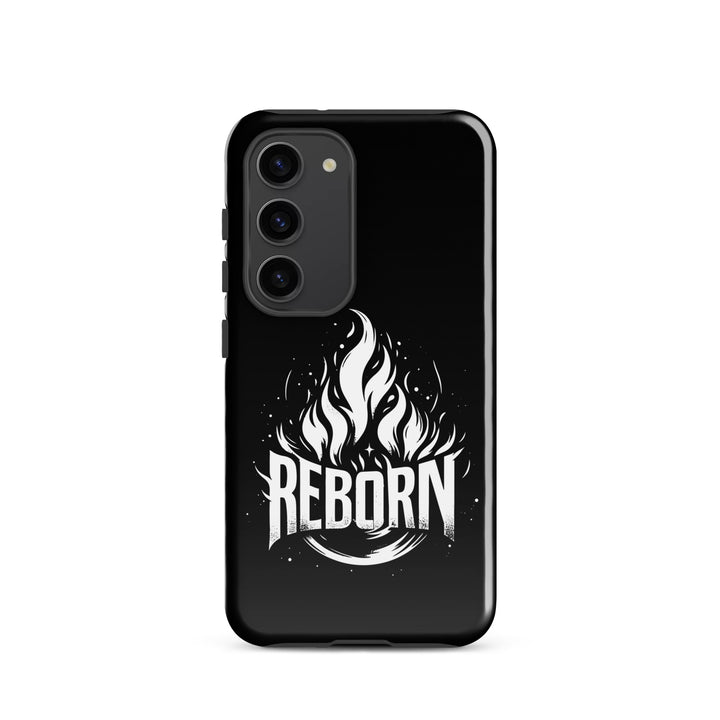 Christian Phone Case Reborn Black for Samsung® Samsung® Phone Cases Glossy Samsung Galaxy S23 