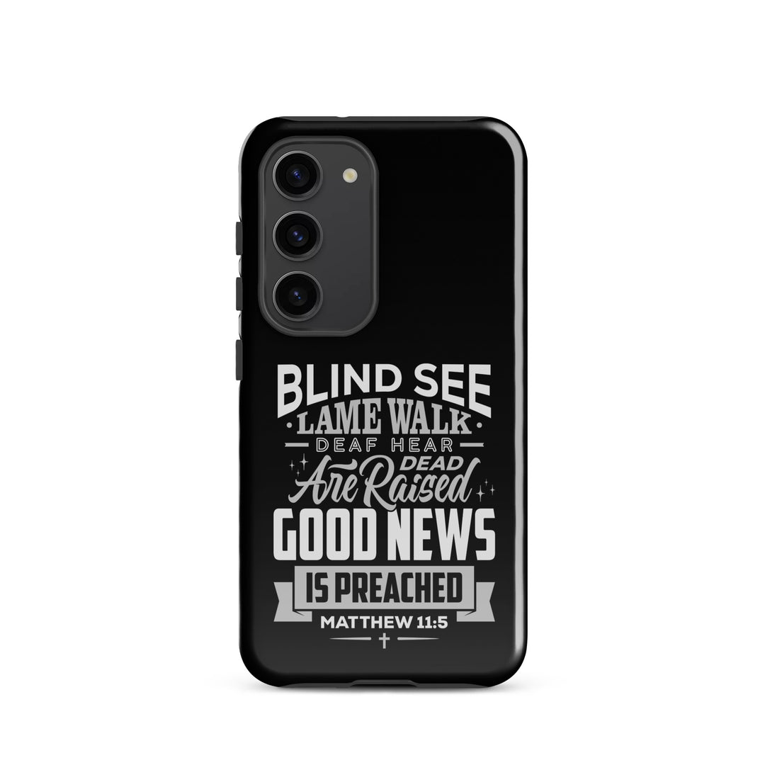 Christian Phone Case Go and Tell John Black for Samsung® Samsung® Phone Cases Glossy Samsung Galaxy S23 