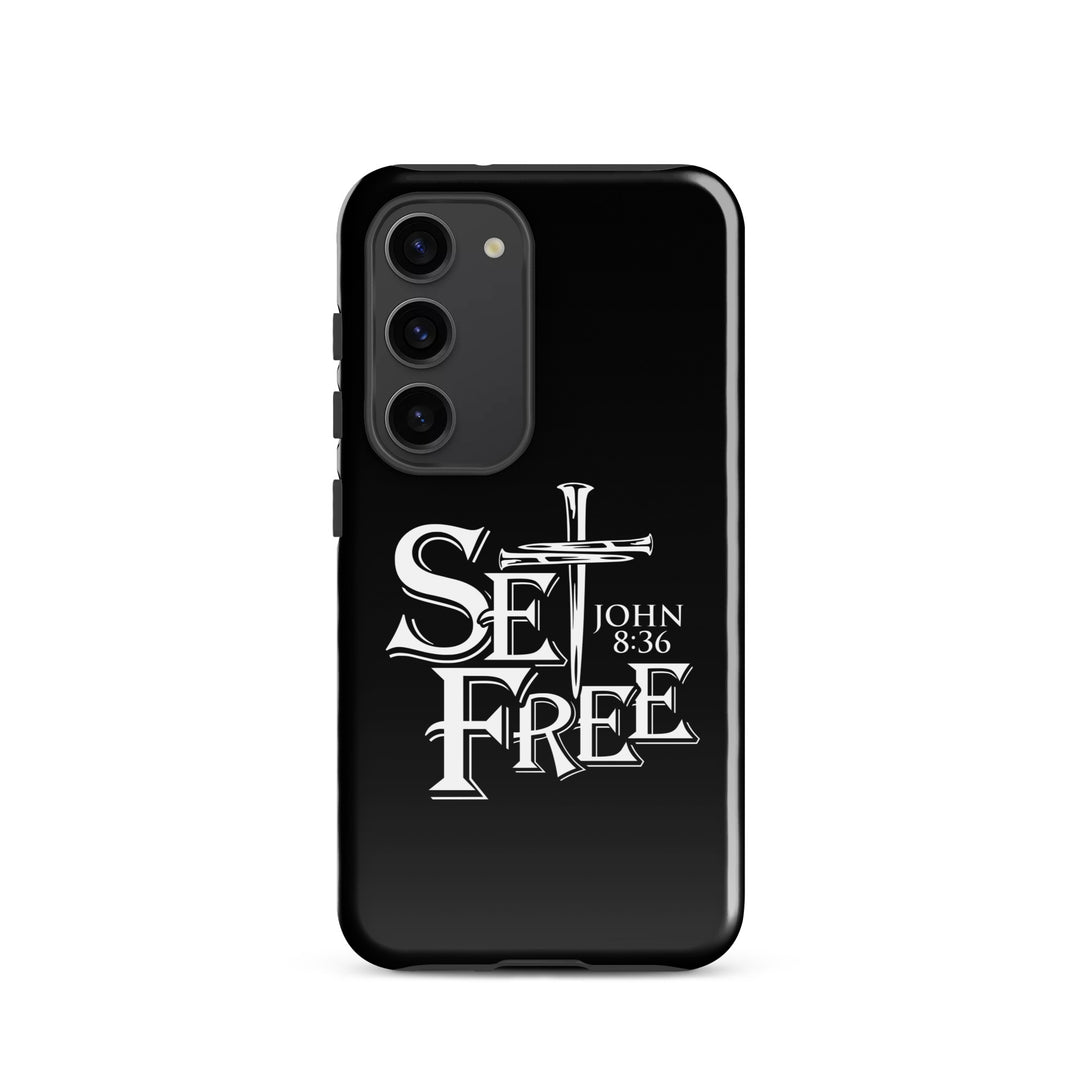 Christian Phone Case Set Free Black for Samsung® Samsung® Phone Cases Glossy Samsung Galaxy S23 