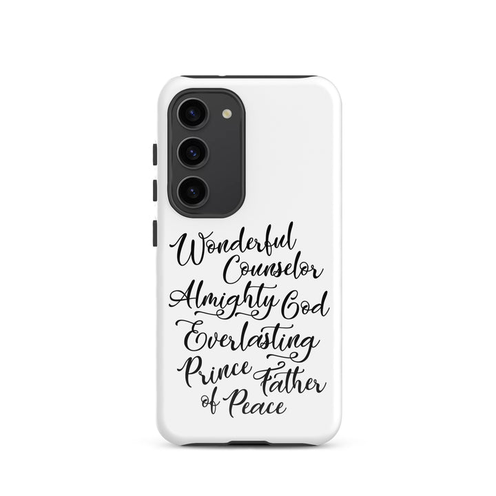 Christian Phone Case Wonderful Counselor White for Samsung® Samsung® Phone Cases Glossy Samsung Galaxy S23 