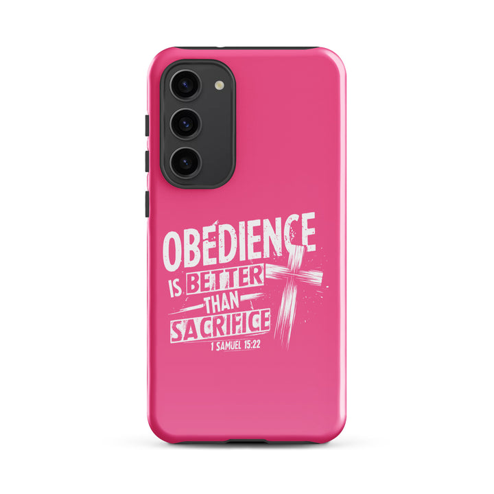 Christian Phone Case Obedience Is Better for Samsung® Samsung® Phone Cases Glossy Samsung Galaxy S23 Plus 