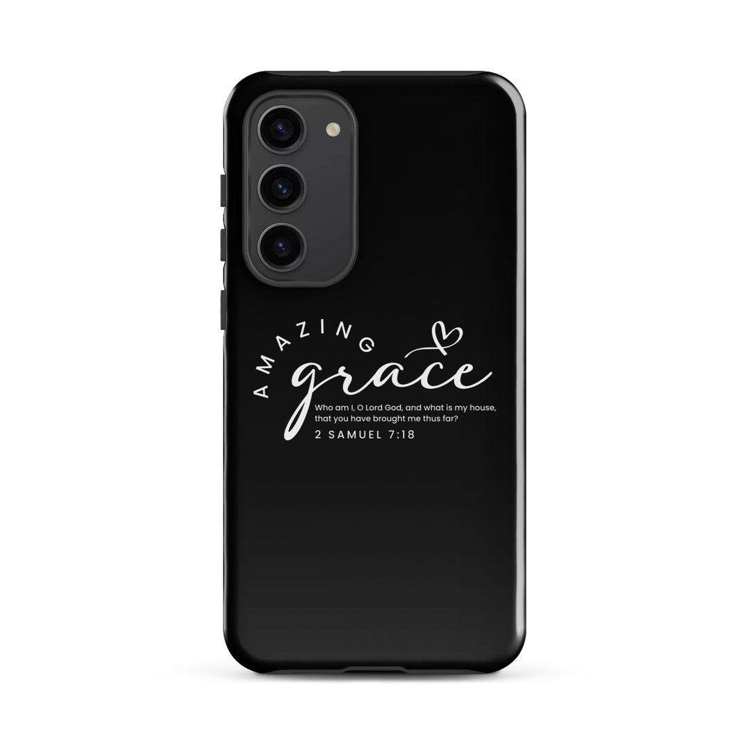 Christian Phone Case Amazing Grace Heart Black for Samsung® Samsung® Phone Cases Glossy Samsung Galaxy S23 Plus 