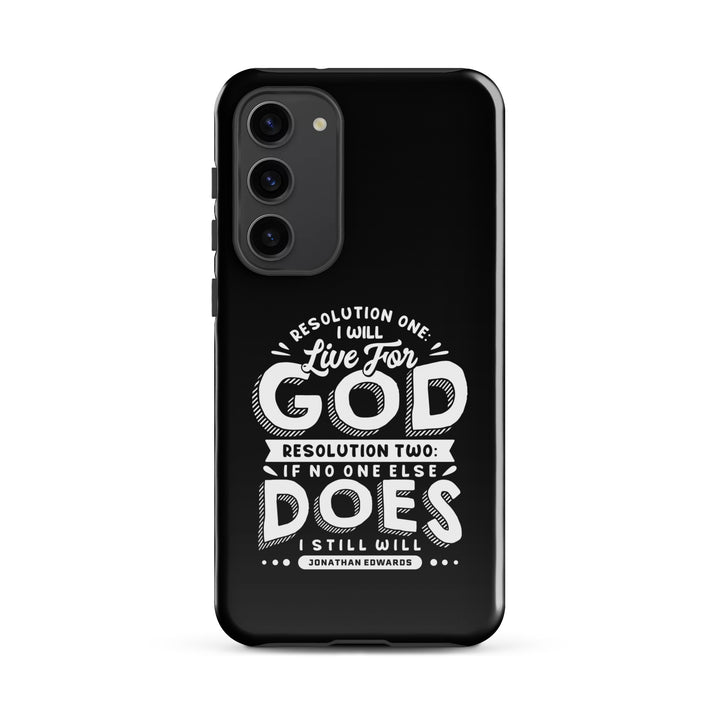 Christian Phone Case Live For God Black for Samsung® Samsung® Phone Cases Glossy Samsung Galaxy S23 Plus 