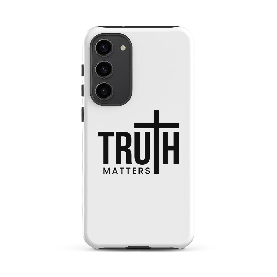 Christian Phone Case Truth Matters White for Samsung® Samsung® Phone Cases Glossy Samsung Galaxy S23 Plus 