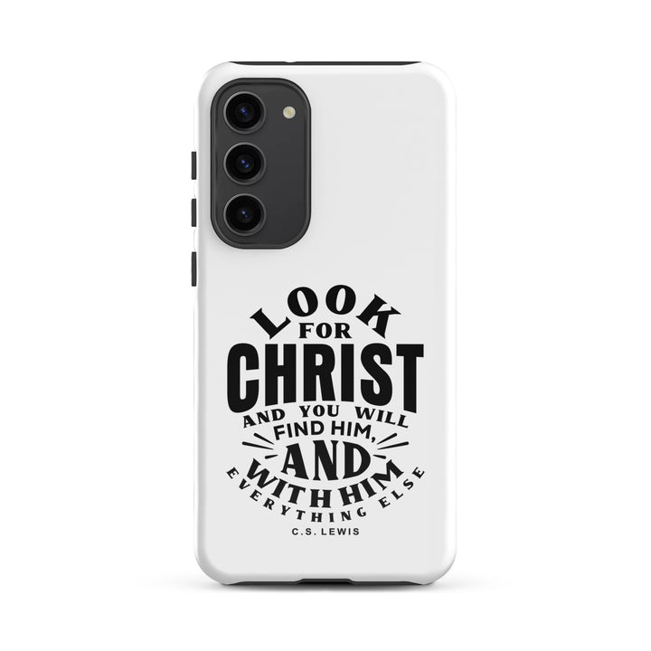 Christian Phone Case Look For Christ White for Samsung® Samsung® Phone Cases Glossy Samsung Galaxy S23 Plus 