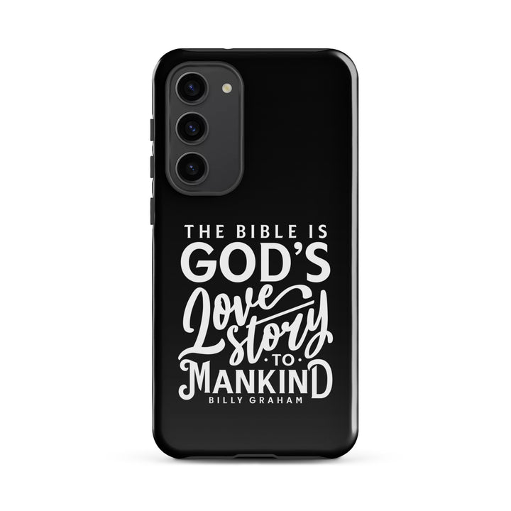 Christian Phone Case God's Love Story Black for Samsung® Samsung® Phone Cases Glossy Samsung Galaxy S23 Plus 