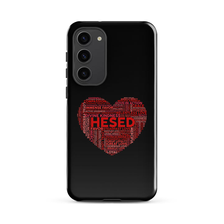 Christian Phone Case Hesed Heart Black for Samsung® Samsung® Phone Cases Glossy Samsung Galaxy S23 Plus 