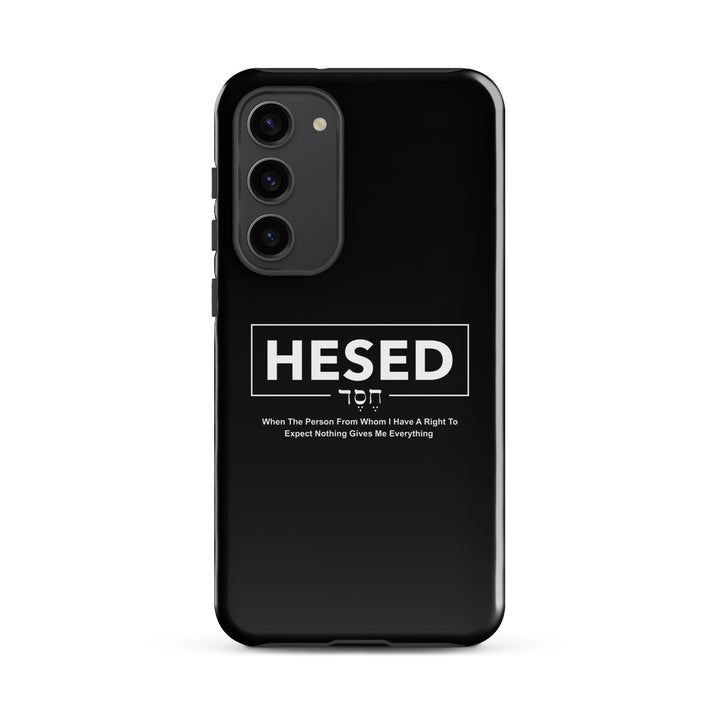 Christian Phone Case Hesed Everything Black for Samsung® Samsung® Phone Cases Glossy Samsung Galaxy S23 Plus 