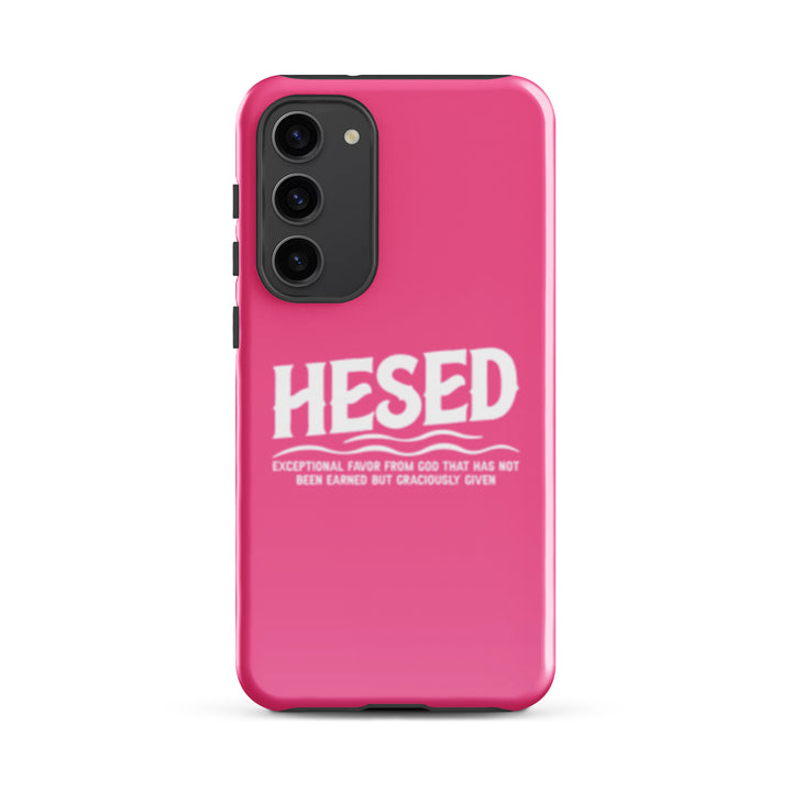 Christian Phone Case Hesed Exceptional Favor Pink for Samsung® Samsung® Phone Cases Glossy Samsung Galaxy S23 Plus 