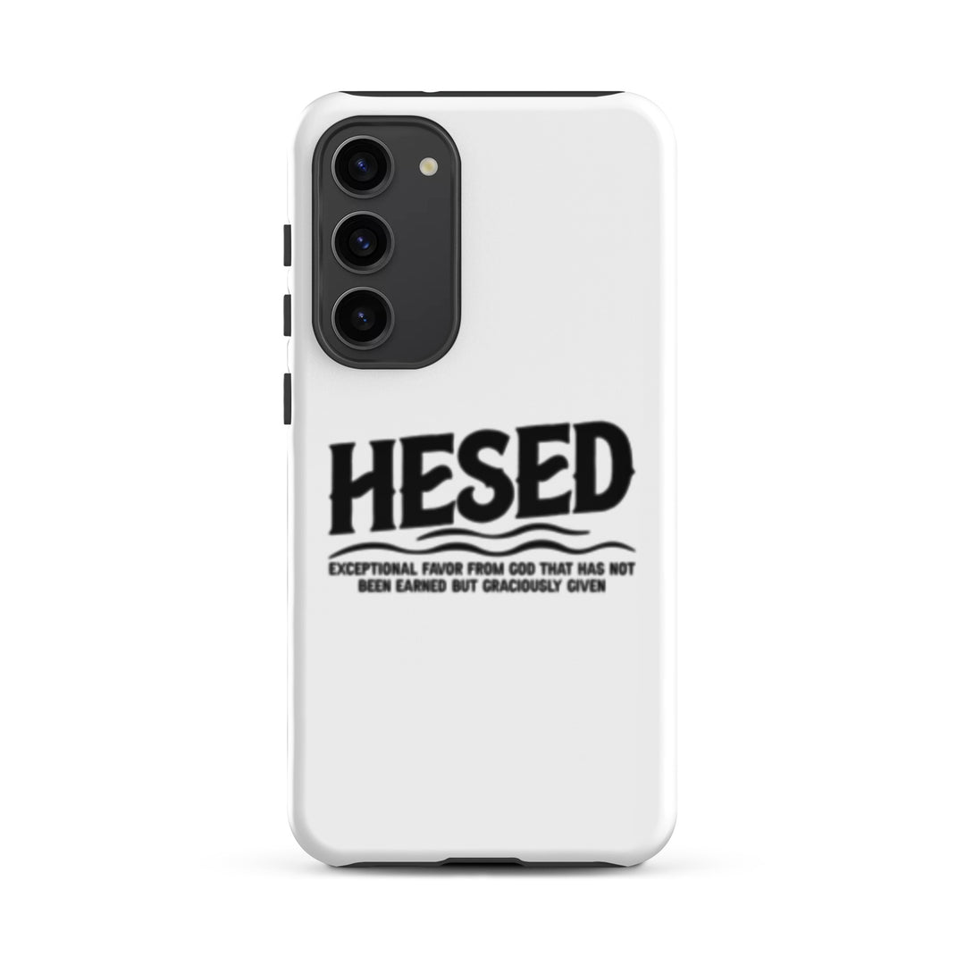 Christian Phone Case Hesed Exceptional Favor White for Samsung® Samsung® Phone Cases Glossy Samsung Galaxy S23 Plus 