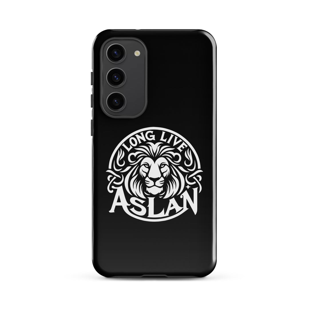 Christian Phone Case Long Live Aslan Black for Samsung® Samsung® Phone Cases Glossy Samsung Galaxy S23 Plus 